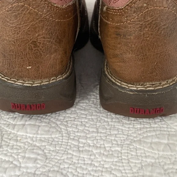 Durango Kids Boots in Brown and Pink - Picture 4 of 7